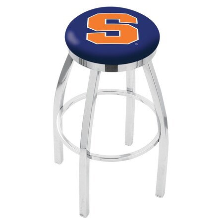 36 Chrome Syracuse Swivel Bar Stool,Accent Ring